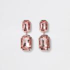 River Island Womens Rose Gold Tone Jewel Clip On Earrings