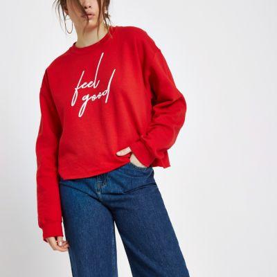 River Island Womens 'feel Good' Print Jumper