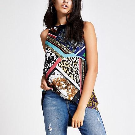River Island Womens Mixed Print Tank Top