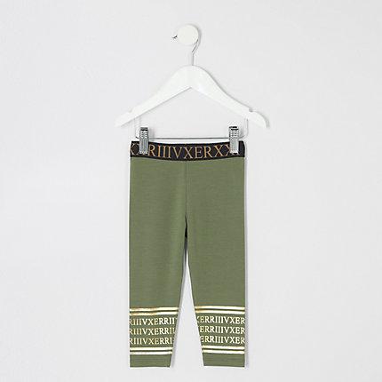 River Island Mini Girls Printed Waistband Leggings