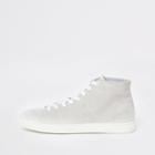 River Island Mens Selected Homme White Hightop Trainers