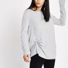 River Island Womens Tuck Front Knitted Top