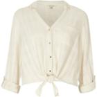 River Island Womens Check Tie Front Cropped Shirt