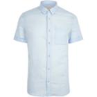 River Island Mens Linen Blend Short Sleeve Shirt