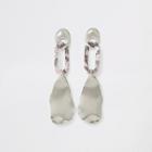 River Island Womens Silver Color Resin Wavy Drop Earrings