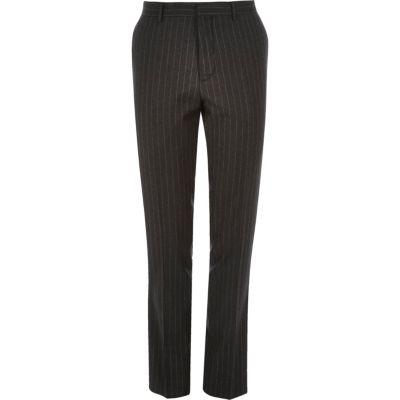 River Island Mens Pin Stripe Skinny Suit Pants