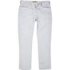 River Island Mens Linen-tencel Blend Slim Pants