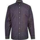 River Island Mens Dark Denim Long Sleeve Shirt