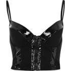 River Island Womens High Shine Vinyl Bralette Top
