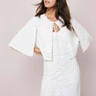 River Island Womens White Embroidered Sequin Cape