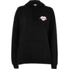 River Island Womens Heart Print Large Text Hoodie