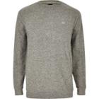 River Island Mens Marl Slim Fit Wasp Embroidered Sweater