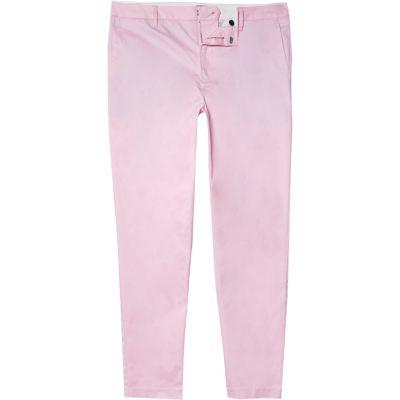 River Island Mens Cropped Skinny Chino Trousers