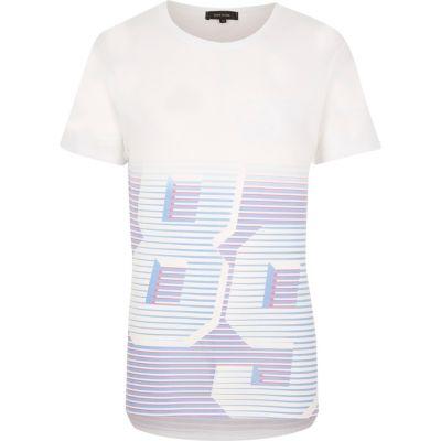 River Island Menswhite Number Print T-shirt