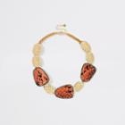 River Island Womens Snake Print Statement Necklace
