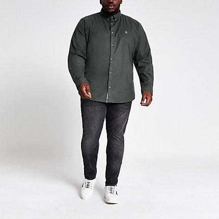 River Island Mens Big And Tall Slim Fit Oxford Shirt