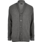 River Island Mensbig & Tall Ribbed Knit Cardigan