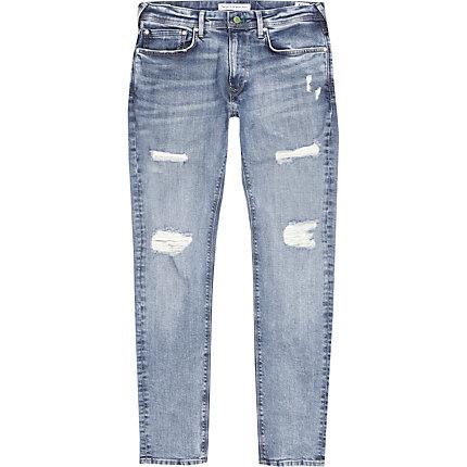 River Island Mens Pepe Jeans Stanley Ripped Jeans