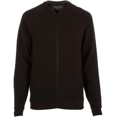 River Island Mens Textured Ribbed Bomber Jacket