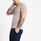 River Island Mens Slim Fit Stitch T-shirt