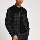 River Island Mens Check Maison Riviera Tape Bomber Jacket