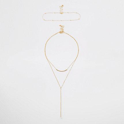 River Island Womens Gold Colour Layered Necklace