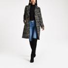 River Island Womens Boucle Single Breasted Coat