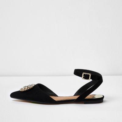 River Island Womens Diamante Embellished Pointed Shoes
