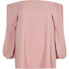 River Island Womens Bardot Balloon Long Sleeve Top