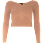 River Island Womens Nude Bardot Wrap Crop Top