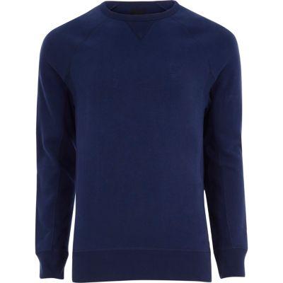 River Island Mens Cobalt Long Sleeve Muscle Fit Sweatshirt