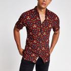 River Island Mens Kaleidoscope Print Slim Fit Shirt