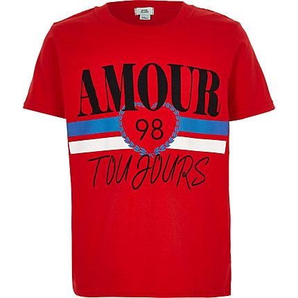 River Island Mens Girls 'amour Toujours' T-shirt