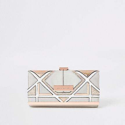 River Island Womens Triangle Cut Out Cliptop Purse
