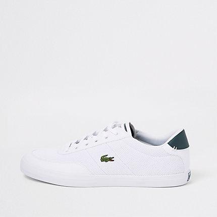 River Island Mens Lacoste White Court Lace-up Sneakers