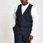 River Island Mens Big And Tall Check Vest