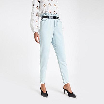 River Island Womens Paperbag Belted Jeans