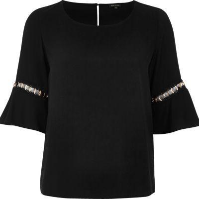 River Island Womens Bell Sleeve Top