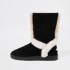 River Island Womens Suede Fur Lined Boots