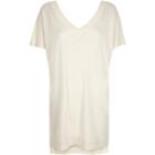 River Island Womens White Linen-blend V-neck Top