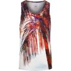 River Island Mens White Palm Print Vest Top