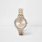 River Island Womens Silver And Rose Gold Tone Chain Link Watch