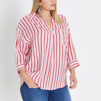 River Island Womens - Stripe Ls Jolene Cross Back Shirt