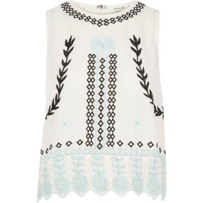 River Island Womens Print Embroidered Festival Tank Top
