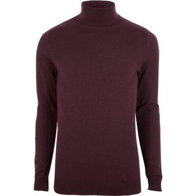 River Island Mens Slim Fit Roll Neck Jumper