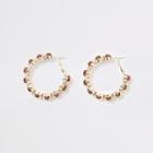 River Island Womens Gold Colour Ombre Hoop Earrings