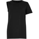 River Island Womens One Shoulder Slashed T-shirt
