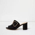 River Island Womens Satin Buckle Mules
