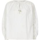River Island Womens White Tassel Detail Broderie Sleeve Top