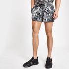 River Island Mens Leopard Print Runner Swim Shorts